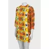 Printed shift dress