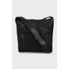 Men's woven crossbody bag