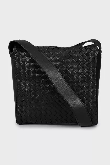 Men's woven crossbody bag