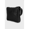 Men's woven crossbody bag