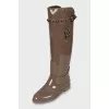 Rubber boots decorated with a skull