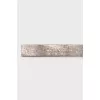 Silver leather belt