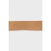Silver leather belt