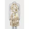 Printed backless dress