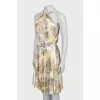 Printed backless dress