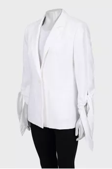 Jacket with tie cuffs