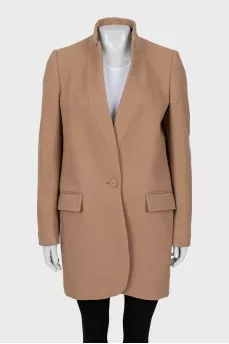 Beige wool coat