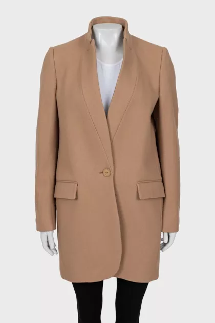Beige wool coat