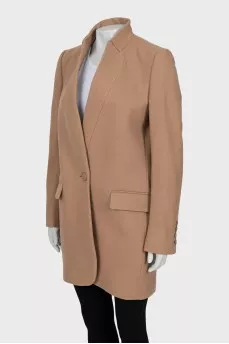 Beige wool coat