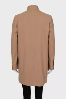 Beige wool coat