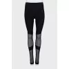 Black leggings with mesh