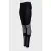 Black leggings with mesh
