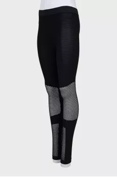 Black leggings with mesh