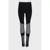Black leggings with mesh
