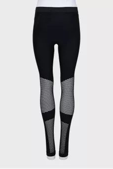 Black leggings with mesh