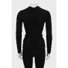 Black long sleeve with drapery