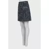 High waist tweed skirt