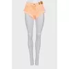 Mini denim shorts with tag