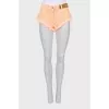 Raw hem mini denim shorts