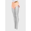 Raw hem mini denim shorts