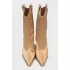 Textile boots with pointed toe