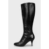 Black high heel boots