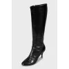 Black high heel boots