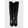 Black high heel boots