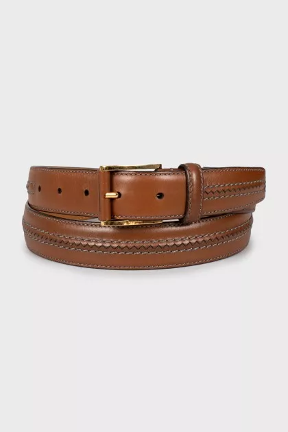 Men's leather belt