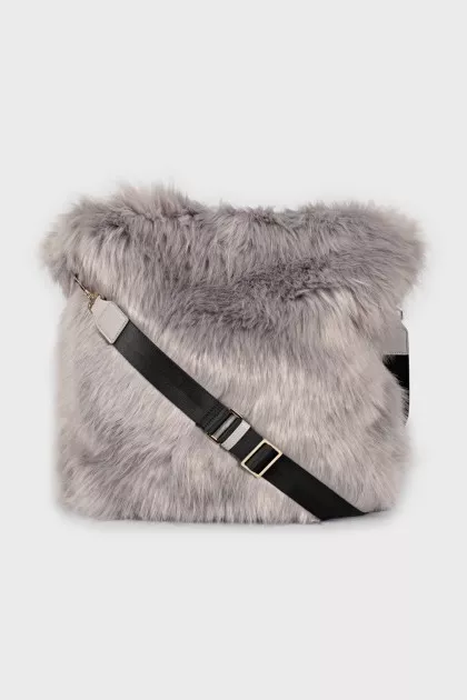 Gray bag with tag