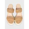 Sandals decorated with gold chains