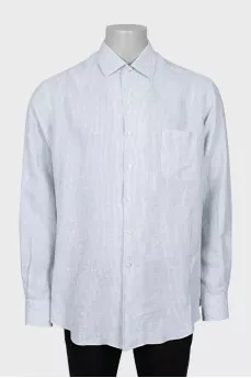 Men's striped linen shirt