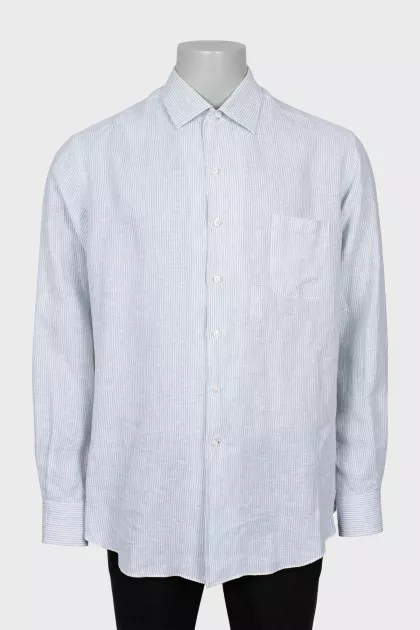 Men's striped linen shirt