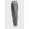High waist straight jeans