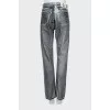 High waist straight jeans