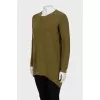 Wool sweater long at the back