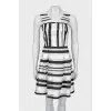 Black and white striped dress