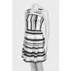 Black and white striped dress