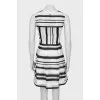 Black and white striped dress
