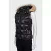 Quilted vest with hood