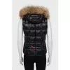 Quilted vest with hood