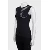 Black T-shirt with rhinestones