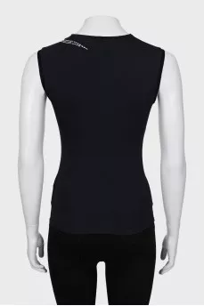 Black T-shirt with rhinestones