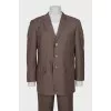 Men's dark brown suit