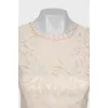 Beige dress with pattern