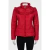 Quilted jacket with frill