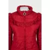 Quilted jacket with frill