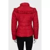 Quilted jacket with frill