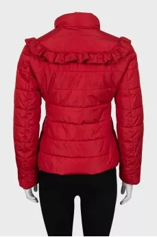 Quilted jacket with frill
