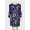 Mixed color silk dress